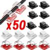 NONE Clip Organizzatori Cavi 10/20/50 Pezzi, Ganci Adesivi per Gestione Cavi USB, Supporto Avvolgicavo, Morsetto da Scrivania per Casa e Ufficio