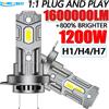 SHOVIA Lampadine LED H7 H4 H1 CANBUS per Fari Auto, Luci Spot ad Alta Potenza 1600000LM 12V +800% Più Luminose, Mini Fari LED Plug&Play