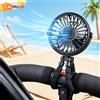raugee Mini Ventilatore Portatile a Clip per Passeggino, Ventilatore Smart a Forma di Polpo, Ventilatore Portatile 360° ° Ventilatore Girevole per Bici, Auto e Treppiede, Ventilatore a Clip Ricaricabile
