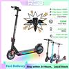 RCB Monopattino elettrico pieghevole RCB R12 Pro W per bambini, autonomia 18 km/h, autonomia 15 km, schermo LED, luce RGB, per bambini dai 6 ai 12 anni