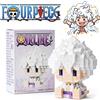 Bandai ONE PIECE Sun God Nika Luffy Micro Building Block Chopper Ace Buggy Modellino 3D Anime da Assemblare Mini Mattoncini Giocattoli per Regalo
