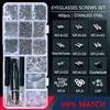 COLOUR_MAX Kit di riparazione per occhiali Strumento Dadi Nasello Strumento di riparazione ottica Parti Kit assortito Occhiali da sole Occhiali Cacciavite Set di viti