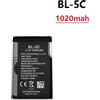 Teranty 1 pz Batteria Ricaricabile 3.7V 1020mAh BL-5C BL5C BL 5C per Nokia 2112 2118 2255 2270 2280 2300 2600 2610 3125 3230