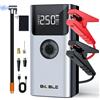BSMOOM Avviatore di emergenza per auto da 25000 mAh, compressore d'aria integrato da 150 PSI, corrente di picco 2000A/3000A (adatto per motori a benzina da 10.0L/diesel da 8.0L), booster batteria 12V, cavi