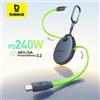 BASEUS Cavo USB-C Baseus 240W Retrattile con Ritorno Automatico, Ricarica Rapida e Trasferimento Dati per iPhone e MacBook con Moschettone