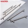 NAIERDI 2 "~ 24'' Maniglie per mobili in acciaio inossidabile Diametro 10mm Porta della cucina T Bar Maniglia dritta Manopole Ferramenta per mobili