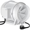 HG Power Ventola di Aspirazione 125mm Estrattore Ventilatore in Linea Ventilazione e Scarico Interni per Tende Idroponiche, Bagno, Garage, Laser 3D Estenuante