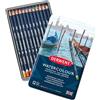 Derwent Watercolour Confezione da 12 Matite Colorate Idrosolubili in Scatola di Metallo