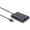 Gembird Hub Usb Gembird 10 porte usb 2.0 0.48Gbit/s Nero [UHB-U2P10P-01]