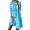 ORANDESIGNE Vestito Donna Elegante Lungo Curvy Abito Estivo Taglie Forti Stampa Casual Vintage rétro Boho Maxi Abito da Spiaggia Cocktail Pizzo Dress b Giallo XS