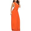 Onsoyours Vestiti Donna Senza Maniche Senza Schienale Abito Damigella d'Onore Elegante Lungo Bandage Multiway Vestito Abiti da Cocktail Festa Sera Cerimonia Rosa Scuro XS