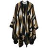ORANDESIGNE Poncho Donna Invernale Mantella Elegante Caldo Scialle in Finto Cashmere Sciarpa Motivo Geometrico Autunno Inverno A Rosso