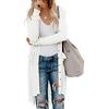 ORANDESIGNE Cardigan Donna Elegante a Maniche Lunghe per Autunno Giacca Lungo Irregolare Casual Maglia Maglione Cappotto con Bottoni Tasche (A Beige, 42)