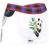 AxssjS Boxer da uomo elasticizzati, in poliestere, a vita bassa, ad asciugatura rapida, con simpatico panda sull'albero, Multicolore, M