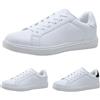 PINTUTU Sneaker da Donna con Suola Piatta, Scarpe Sportive da Donna in Pelle Bianca, per Il Tempo Libero, Leggere, Comode, Antiscivolo, Sportive, da Jogging, con Lacci Tennis Donna