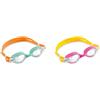 Intex 55693 - Occhialini Nuoto Kids, 2 pezzi, Lenti in Policarbonato, Silicone, Multicolore, 3-8 Anni