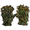 Générique Guanti Da Caccia A Foglie Camouflage - Struttura In Foglio 3D Realistico In Fibra Di Poliestere, Accessori Antiscivolo Per Dita Completa Per Esterni Compatibili Con Touch Screen | Team