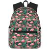OAZCVBNN Zaino casual leggero e resistente all'acqua con stampa di fenicottero rosa e piante grasse per viaggi quotidiani, escursioni, fine settimana