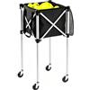 Generic Carrello for Palline da Golf e Tennis Pieghevole e Portatile: Cestino for Palline da Allenamento Mobile, ad Alta capacità e Regolabile