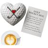 Generic Pallina Da Golf Motivazione - Pallina Cuore Decorativa | Carte Di Motivazione | Per Amico Uomini Colleghi Adulti Donne Amico Pasqua Natale