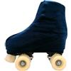 GISI Danza Copripattini in Velluto Liscio per Pattinaggio - Taglie dal 34 alla 42 - Vari Colori - 100% Made in Italy (M - Misura Pattini 37/39, Blu)