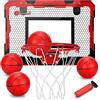 Dilabnda Mini cestino da basket da basket per bambini adulti spazio parete sopra la porta da basket pneumatici per interni esterni con 4 palline di gomma, giocattolo fresco da basket