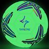 saretas Pallone da calcio Glow in the Dark ufficiale, taglia 5, palloni da calcio gonfiati per allenamento con pompa, bambini giovani, adulti, uomini da calcio per età 8-12
