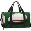 CNTDBU Borsone bianco per palla da rugby, con scomparto per scarpe, per sport, palestra, weekender, unisex, impermeabile, con tasca bagnata per scarpe sporche