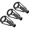 PATIKIL 4.8mm Tubo Dia Pesca Canna Suggerimenti Riparazione Kit, 3 pezzi Inossidabile Acciaio Nero Guida oring per Acqua Salata Acqua Dolce Pesca