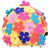 MUCKLILY Cuffia da Bagno dal Design Creativo in Nylon Donna Petali Floreali Elegante e Riutilizzabile Cappello Mare Donna Confortevole per Vacanze Estive