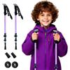 yourjoy Bastoncini da trekking da trekking, confezione da 2, anti shock, regolabili, pieghevoli, per trekking o passeggiate, in alluminio leggero per bambini