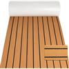 Générique Decking per barche in schiuma EVA - Foglio di finto teak antiscivolo 240 X 60 Cm, rivestimento per pavimenti autoadesivo, tappetino impermeabile antiurto | tappeto erboso sintetico durevole per tavola