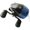 KIXZSAZ Mulinello da pesca portatile, facile da usare, ad velocità, con rotazione chiusa, durevole, per la pesca in acqua Per dolce. Il mulinello Moments, Maniglia singola blu, LxA: 90x70mm