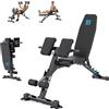 YEE RUN Panca palestra - Pieghevole - Consente di allenarsi in piano, inclinato, declinato, verticale, ecc. - Per un workout completo a casa e in ufficio - Portata 300 kg - Panca multifunzione palestra casa.