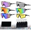GOMETY 6 pezzi occhiali da sole sportivi rapidi polarizzati occhiali da ciclismo da uomo, occhiali sportivi antivento rave occhiali da ciclismo occhiali da corsa UV400 occhiali da corsa per uomo donna