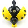 FESTFENDS Campanello per Bicicletta a Forma di Coccinella Giallo, Campanello Bici con Apribili e Suono Forte, Facile da Usare su Manubrio Colore Casuale