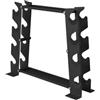 Generico Rastrelliera For Manubri, For Kettlebell Professionale A Doppio Strato, Piccolo Espositore For Attrezzature Da Palestra, Capacità Di Peso 80 Kg, Può Contenere 8-16(Red)