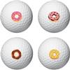 PLIGREAT Marcatori per palline da golf a ciambella, 32 pezzi, a tema dessert, adesivi per contrassegnare le palline da golf, 2 fogli per personalizzare gli accessori per golfisti, regalo per golfisti