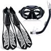 Tosuny Set Snorkeling, Attrezzatura Subacquea per Adulti, Attrezzatura Snorkeling in 3 Pezzi per Adulti con Maschera con Lenti Trasparenti Alte, Boccaglio Semi-Secco e Pinne Subacquee Professionali,