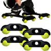 Kayuneed Rocker Plate Feet, adattatore per allenamento indoor Cycling Snap Rocker Feet per palline da tennis, adattatore per piedi da tennis, con 8 palline da tennis per Wahoo Kickr Core 2