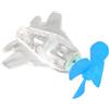 Generic Decorazione per bicicletta elettrica, aereo in miniatura, accessorio per moto, manubrio - decorazione carina alimentata dal vento con luci a LED per auto, moto, scooter elettrico e bicicletta