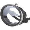 EXAOMBLE Maschera per Immersione Vetro Antiappannamento e Telaio in Acciaio Inox, Design Ergonomico Nero per Festa Estiva e Nuoto