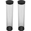 PAMINGONO Contenitore per Palline da Golf in Pvc Trasparente, Forma Cilindrica Rotonda, Capacità 5 Palline, Confezione da 2 Unitá, per Driving Range e Viaggio