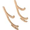 NAMOARLY Supporto da Parete Design Simmetrico a 2 Livelli in Legno per Tappetino Yoga Finitura Liscia Senza Bave e Rullo in Schiuma per Area Palestra Domestica