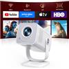 TOPTRO [Android 14 Ottica Corta]Proiettore WIFI6 e Proiettore Portatile Bluetooth 5.4