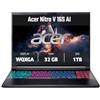 Acer Nitro V 16S AI PC Portatile IA | Notebook Gaming| NVIDIA GeForce RTX 5070 8 GB | Ryzen AI 9 365 | Ram 32 GB DDR5 | 1024 GB SSD | Display 16" WQXGA IPS 180 Hz | Copilot+ PC | Windows 11 | QWERTY