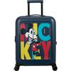 American Tourister Dashpop Disney - Bagaglio a Mano 55x40x20/23 cm, Trolley Cabina Rigido Espandibile per Ryanair & la Maggior Parte delle Compagnie, 41/47L, Mickey Pop Letters