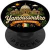 Ivory Coast Souvenir Gift Regalo disegnato a mano Yamoussoukro Costa d'Avorio viaggio punto di riferimento PopSockets PopGrip Adesivo