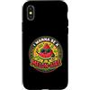Cute Fruit Cartoon Joke for Food Lovers Custodia per iPhone X/XS Divertente cibo gioco di parole anguria melonaire amante dei soldi