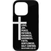 Church Bible Verses for Pastor Clergy Pr Custodia per iPhone 13 Pro Galati 5:22 5 22 Dio Gesù Cristiano Frutta Spirito Amore